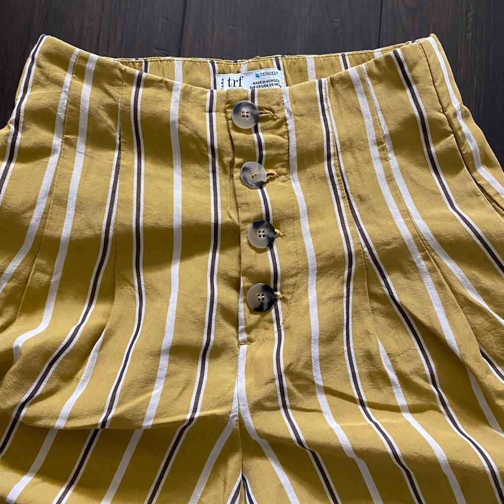 ZARA extra wide leg striped culottes
